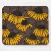 Gele condensors op donkerbruin muismat (Voorkant)