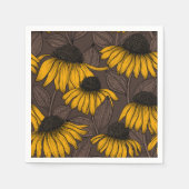 Gele condensors op donkerbruin servet (Voorkant)