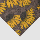 Gele condensors op donkerbruin tissuepapier (Detail)