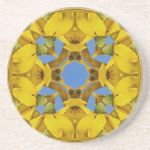 Gele Coneflower Kaleidoscope Floral Onderzetter