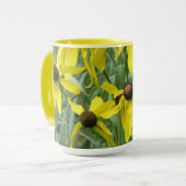 Gele Coneflower Mok (Voorkant links)