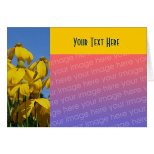 Gele Coneflowers Floral fotokaart