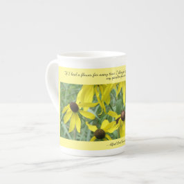 Gele Coneflowers Gedachten Aan Jou Bone China Mok