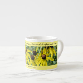 Gele Coneflowers Gedachten over jullie Espresso Mo Kop
