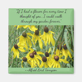 Gele Coneflowers Gedachten over You Square Magnet