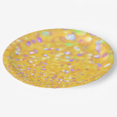 Gele confettipapieren bord (Gekanteld)