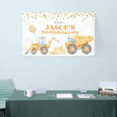 Gele constructietranspanner Birthday Large Banner (Beurs)