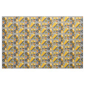 Gele constructievoertuigen stof (Fat Quarter)