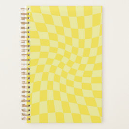 Gele controles van de terugkeerde Gele Checkerboar Planner