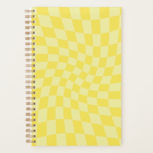 Gele controles van de terugkeerde Gele Checkerboar Planner (Voorkant)
