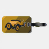 Gele  converteerbare auto, Bagagelabel (Achterkant horizontaal)
