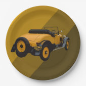 Gele  Converteerbare Auto's, Borden van papier Papieren Bordje (Voorkant)