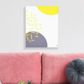Gele, coole, moderne, trendmatige geometrische kun canvas afdruk (Insitu (Woonkamer))