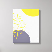 Gele, coole, moderne, trendmatige geometrische kun canvas afdruk (Voorkant)