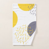 Gele, coole, moderne, trendmatige geometrische kun handdoek (Handdoek)