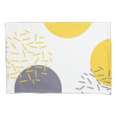 Gele, coole, moderne, trendmatige geometrische kun kussensloop (Voorkant)