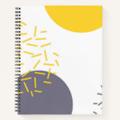 Gele, coole, moderne, trendmatige geometrische kun notitieboek (Voorkant)