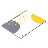 Gele, coole, moderne, trendmatige geometrische kun notitieboek (Linkerzijde)