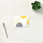 Gele, coole, moderne, trendmatige geometrische kun post-it® notes (Kantoor)