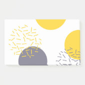 Gele, coole, moderne, trendmatige geometrische kun post-it® notes (Voorkant)