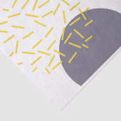 Gele, coole, moderne, trendmatige geometrische kun tissuepapier (Detail)