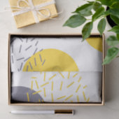 Gele, coole, moderne, trendmatige geometrische kun tissuepapier (Geschenk)