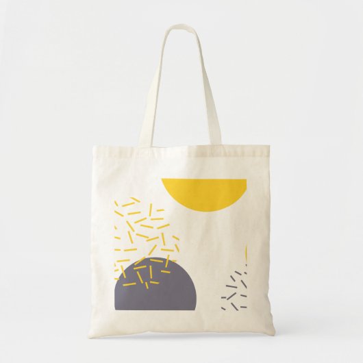 Gele, coole, moderne, trendmatige geometrische kun tote bag (Voorkant)