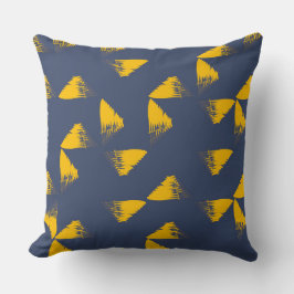 Gele, coole, unieke driehoeken met trendy kussen