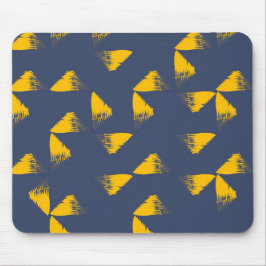 Gele, coole, unieke driehoeken met trendy muismat