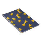 Gele, coole, unieke driehoeken met trendy notitieboek (Rechterzijde)