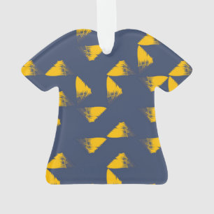 Gele, coole, unieke driehoeken met trendy ornament