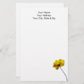 Gele Coreopsis Briefpapier (Voorkant / Achterkant)