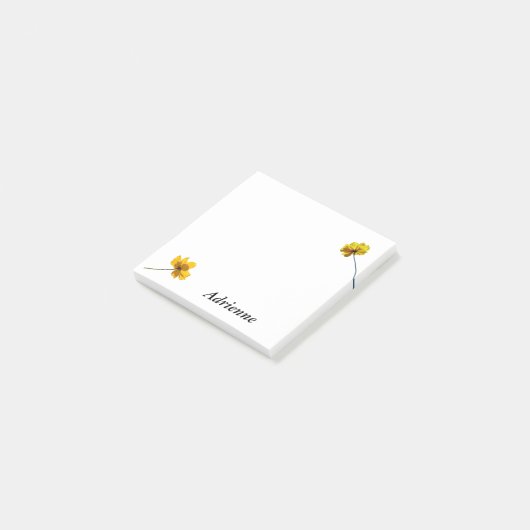 Gele Coreopsis Post-it® Notes (Schuin)