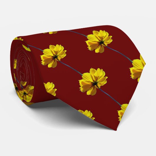Gele Coreopsis Stropdas (Opgerold)