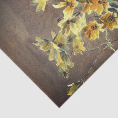 Gele Coreopsis Waterverf Schilderen Bruin Tissuepapier (Detail)