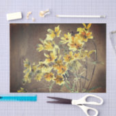 Gele Coreopsis Waterverf Schilderen Bruin Tissuepapier (Craft)