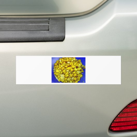 Gele corn bumpersticker (Op auto)