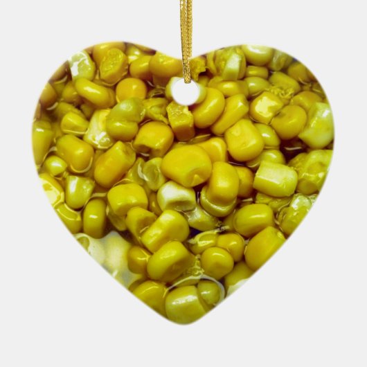 Gele corn keramisch ornament (Voorkant)