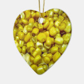 Gele corn keramisch ornament (Links)