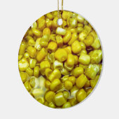 Gele corn keramisch ornament (Links)