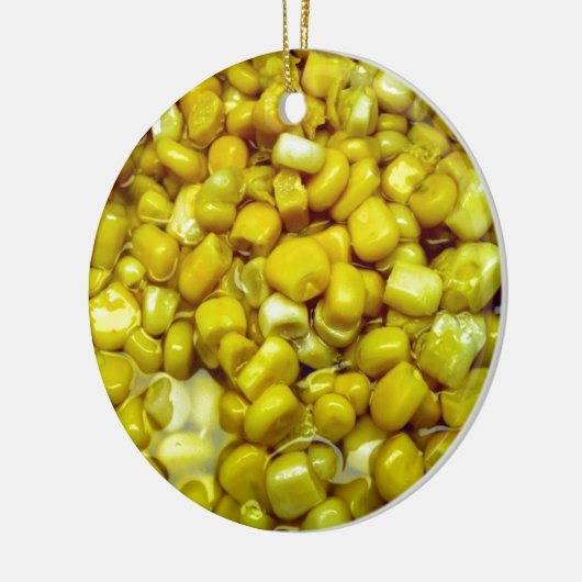 Gele corn keramisch ornament (Links)