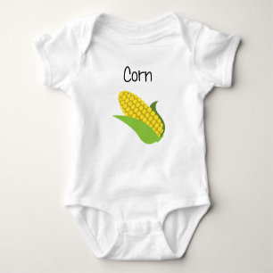 Gele corn op de krab romper