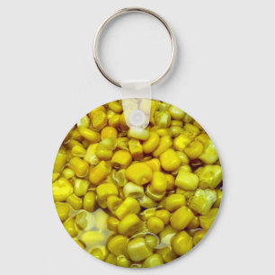 Gele corn sleutelhanger