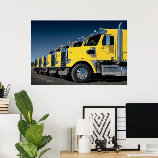 Gele Coronado Freightliners Poster (Thuiskantoor)