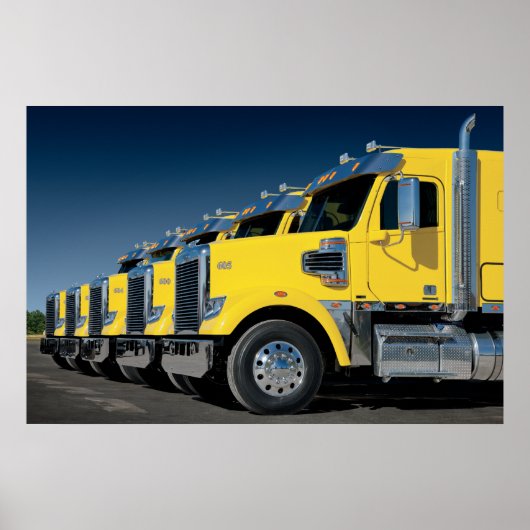 Gele Coronado Freightliners Poster (Voorkant)
