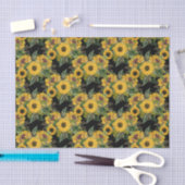 Gele Cottage Zonnebloem Bloempatroon Tissuepapier (Craft)