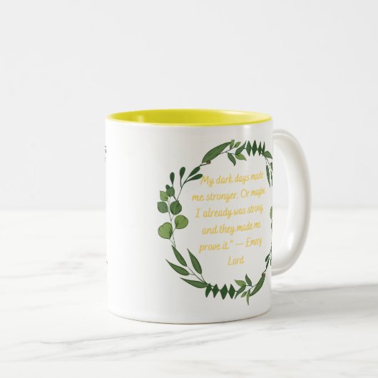 Gele Couch Talk Mok (Voorkant rechts)