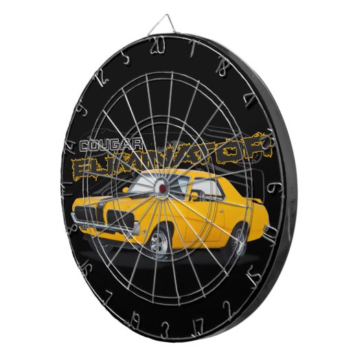 Gele Cougar Dartbord (Voorkant Rechts)