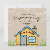 Gele Country House Housewarming Party Uitnodiging (Voorkant)