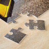  gele Coupe Street Rod Legpuzzel (Zijkant)